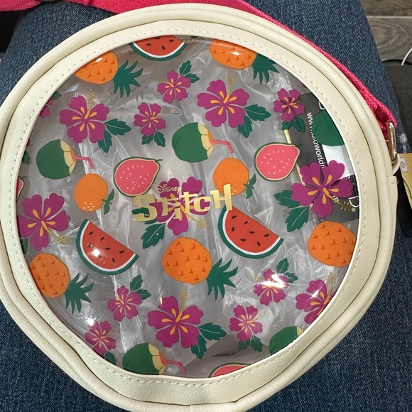 Disney Stitch Crossbody Stadium Bag - Watermelon Coin Purse & 2 charms NWT - Picture 2 of 5